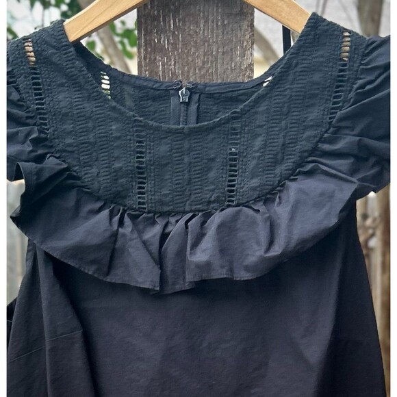 J. Crew Ruffle Sleeveless Dres 12P Classic Timeless Capsule Staple Old Money LBD - Picture 5 of 5